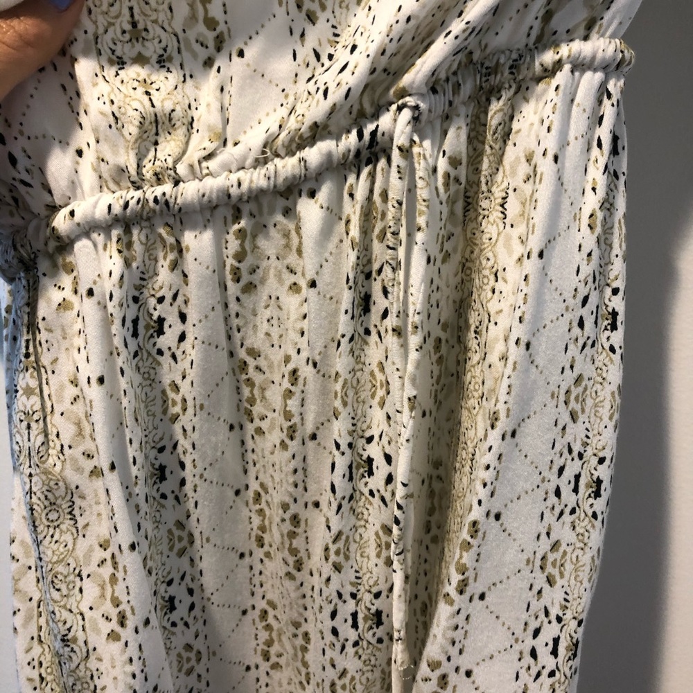 Deep V Front And Back Snake Print Romper - image 3